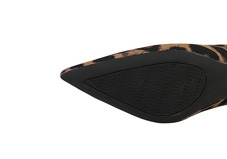Giày cao gót nữ mũi nhọn gót mảnh 6cm phối họa tiết da báo thanh lịch — màu báo đốm, màu đen, nâu, Rượu vang đỏ
