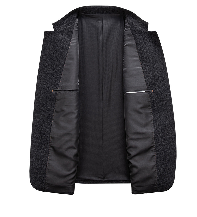 Áo vest nam cổ đứng phong cách công sở thanh lịch dáng ôm — Màu đen
