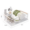 Kitchen Countertop White Single-Layer Plate Rack Drain Bowl Rack Multi-Functional Tableware Storage Rack Bowl Rack Storage Rack