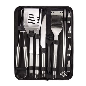 Amazon Home Outdoor Stainless Steel BBQ Tools Combination suit BBQ Bag 20-piece BBQ Tools