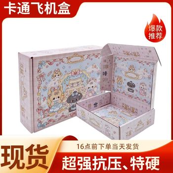 Colorful Airplane Box Custom Flip-Top Pink Jewelry and Clothing Packaging Box Corrugated Cardboard Box Colorful Airplane Box in Stock