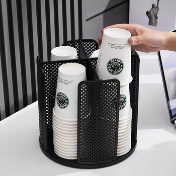Coffee Milk Tea Paper Cup Holder Bar Cup Lid Cup Divider Rotating Cup Storage Rack Disposable Cup Taker