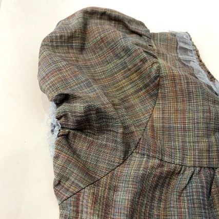 Printed yarn color yarn linen cotton fabric small fresh Korean linen yarn-dyed fabric women's clothing fabric