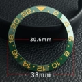 Ceramic gmt green circle gold lettering