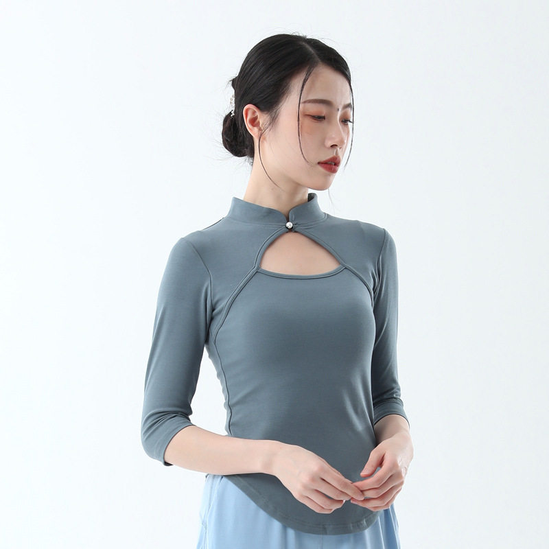 舞蹈演出服艺考现代舞练功服身韵形体服现舞气质上衣中国民族服装,淘宝优惠券,粉丝福利购,淘宝优惠卷