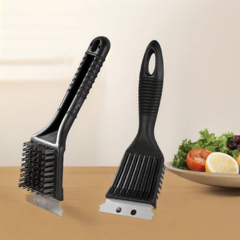 Direct Supply Bbq Multifunctional Grill Brush Stainless Steel Wire Brush Oven Grill Cleaning Brush Barbecue Tools