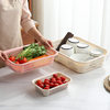 Thickened Drain Basket Washing Vegetable Basket Kitchen Sieve Basket Rectangular Household Bowl Chopsticks Basket Large
