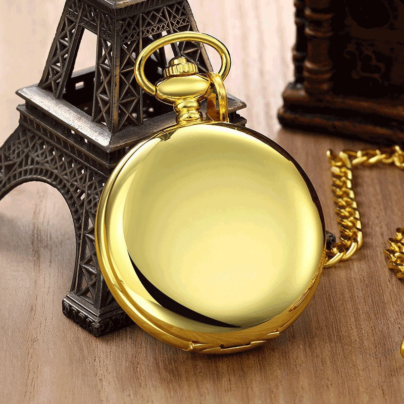 Delta Action Peripheral Saiyed Pocket Watch Polished Retro Flip Pocket Watch Arabic Numerals Gift Watch