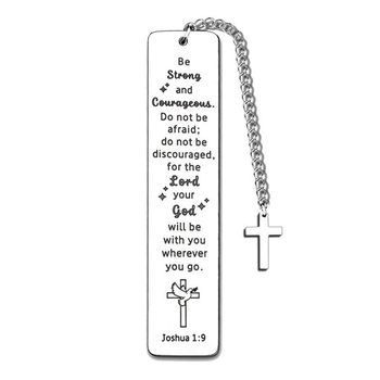Amazon Cross-Border Book Lovers' Souvenir Cross Pendant Bookmark Stainless Steel Gift Creative Gift