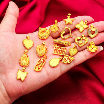 Vietnam sand gold water drop five-pointed star butterfly leaves love pendant live delivery jewelry wholesale pendant ladies