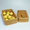 Rattan Woven Storage Basket Desktop Coffee Table Storage Box Storage Box Snack Toy Storage Basket Household Storage Basket
