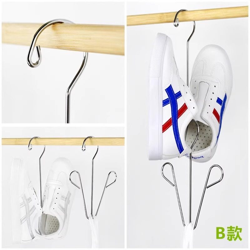 Stainless Steel Shoe Drying Rack Household Multi-Functional Shoe Drying Rack Balcony Dormitory Bold Extra Thick Solid Cool Shoe Drying Manufacturer