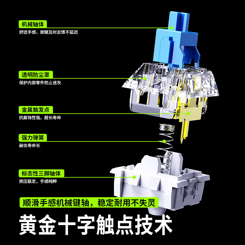 Senrui AK87 mechanical keyboard full key plug magic color lighting RGB wired gaming green axis red axis keyboard