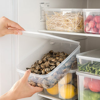 Freezer refrigerator freezer layer special quick-frozen storage box kitchen organizing artifact plastic crisper