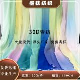Имитация Tencel 30D шифон тюль ткань с градиентным принтом в старинном стиле Hanfu ткань для сценического костюма и юбки