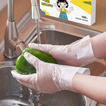 Factory wholesale home takeaway corrosion-resistant beauty tpe disposable gloves food grade catering oil-proof thickening