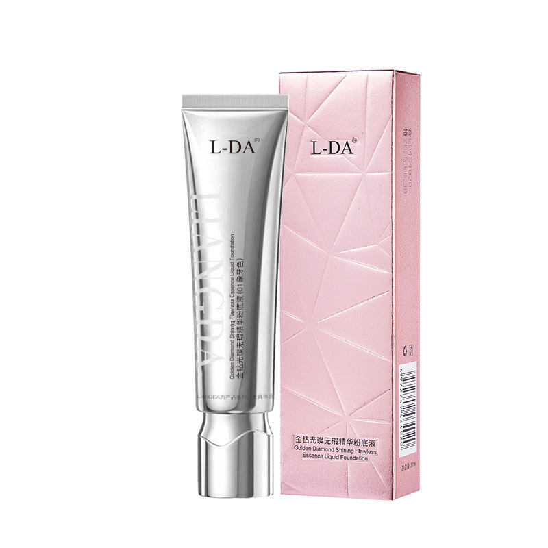 L-DA Gold Diamond Flawless Essence Foundation Liquid Lasting No Makeup BB Cream Brightening Skin Color Moisturizing Isolation Foundation