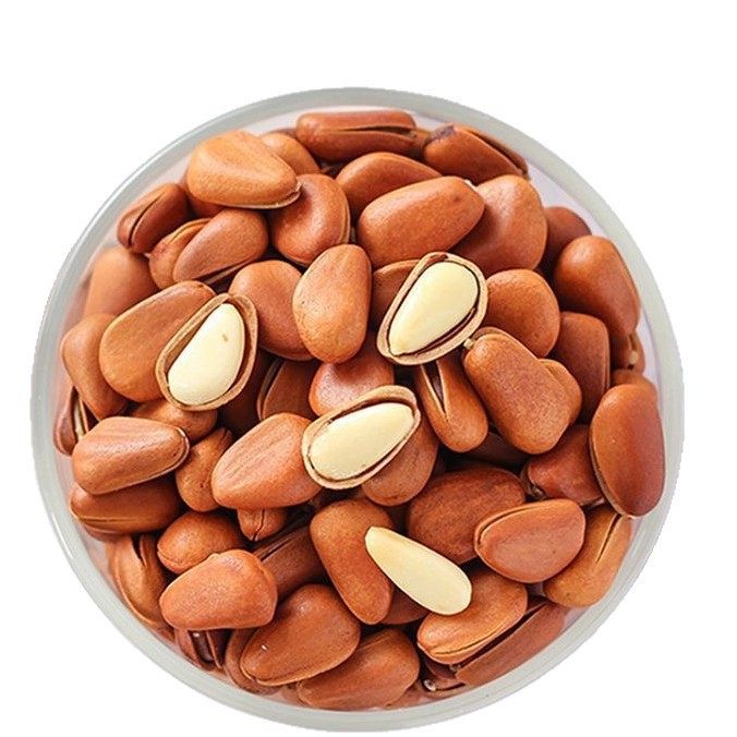 Northeast Large Pine Nuts New Arrival Hand-Peeled Large Particles Extra Large Specialty Red Pine Open Pine Nuts 500g Bagged Original Nuts