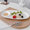 Pure White Household Ceramic Egg-Shaped Mother-In-Law Plate Divided Sushi Plate Dumpling Plate Commercial Snack Plate Salad Plate Dish