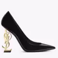 Black gold heel 8cm