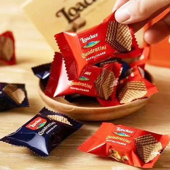 Loacker Italian Laijia Granular Wafer Biscuits Hazelnut Chocolate Flavor Imported Snacks Wedding Candy