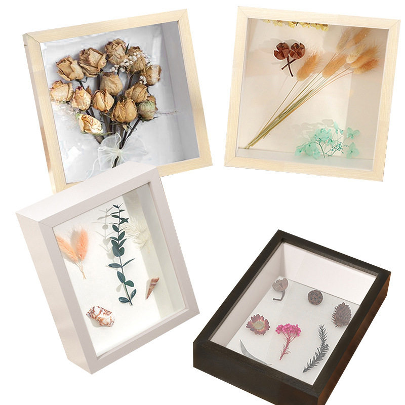 Three-Dimensional Hollow Photo Frame Handmade Dried Flower Specimen Table Hanging Wall DIY Creative Butterfly Light Picture Frame 678inch Wholesale