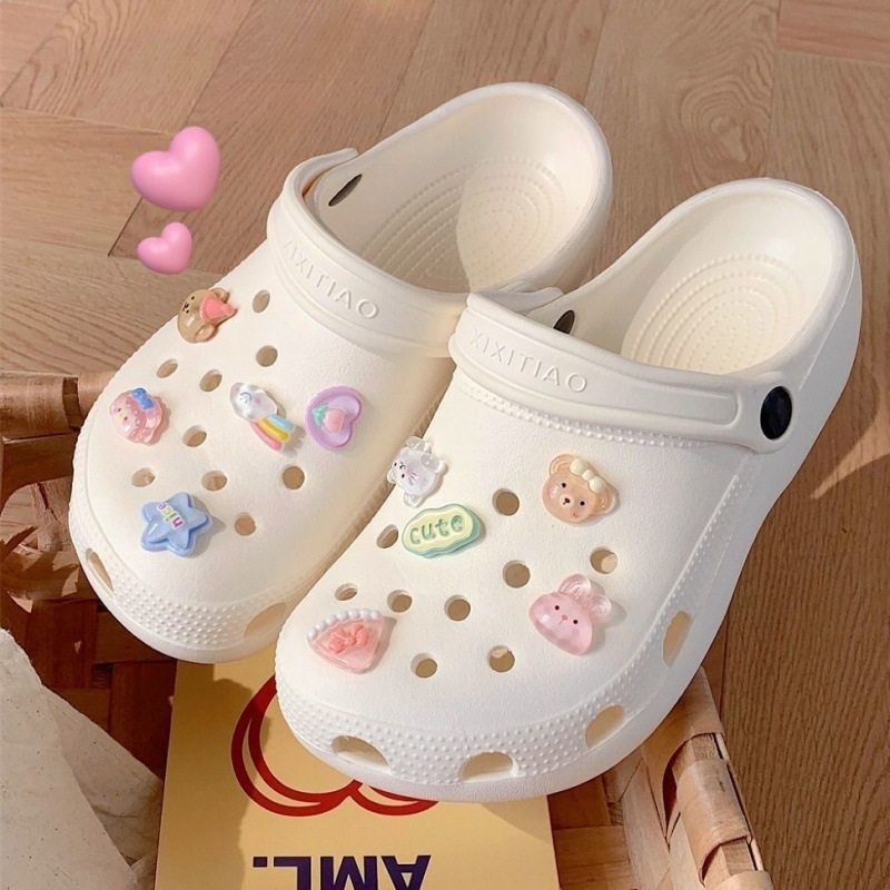 Crocs Accessories DIY Removable Shoe Flower Shoe Buckle Decorative Buckle Crystal Transparent Cute Slippers Jewelry Shoe Flower Buckle