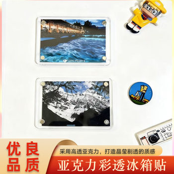 High-Transparency Acrylic Strong Magnetic Photo Frame Amazon Cross-Border Fridge Magnet Magnetic Polaroid Photo Storage Frame Picture Frame