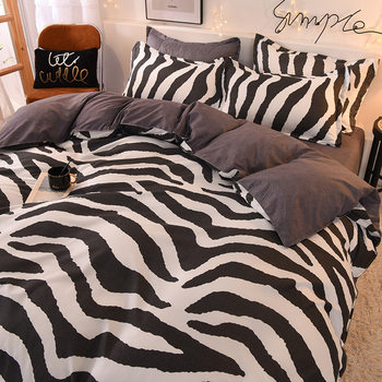 Three-Piece Bedding Set Gift Aloe Vera Cotton Bed Sheet Duvet Cover Four-Piece Set One-Piece Dropshipping Manufacturer Wholesale All-Season Style