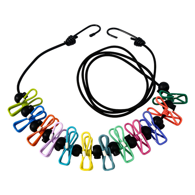 Outdoor Travel Clothesline Outdoor Indoor Retractable Punch-Free Windproof Fixed Buckle Hotel Portable Clothesline