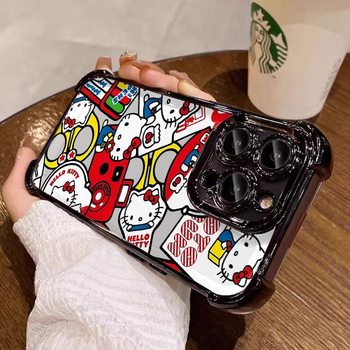 Suitable for Apple Modified Machine Xr to 15Pro Ultimate Version Car Watch Kt Cat Xr to 14Pro Mobile Phone Case Soft