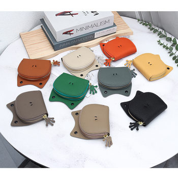 Full Cowhide Short Women's Small Card Bag 2025 New Fashion Creative Frog Zipper Coin Purse Certificate Storage Bag