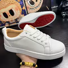 Men's Cl Red Sole Cross-Border European Style Leather Shoes Simple Sneakers Fashion Casual Shoes Trendy White Shoes Business Shoes