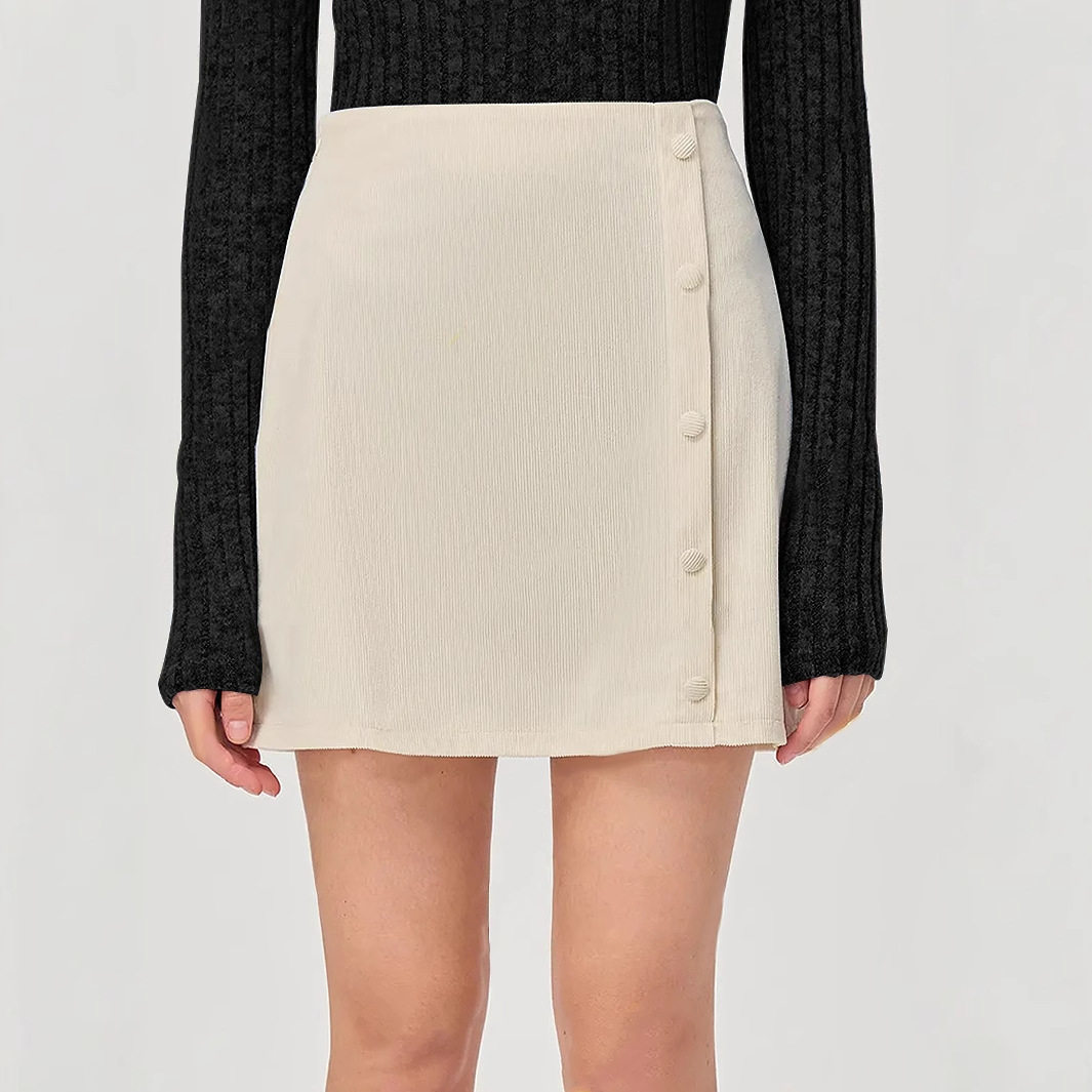 Corduroy Midi Skirt Elegant Design High Quality Fabric Versatile Style Perfect for Casual and Formal Occasions