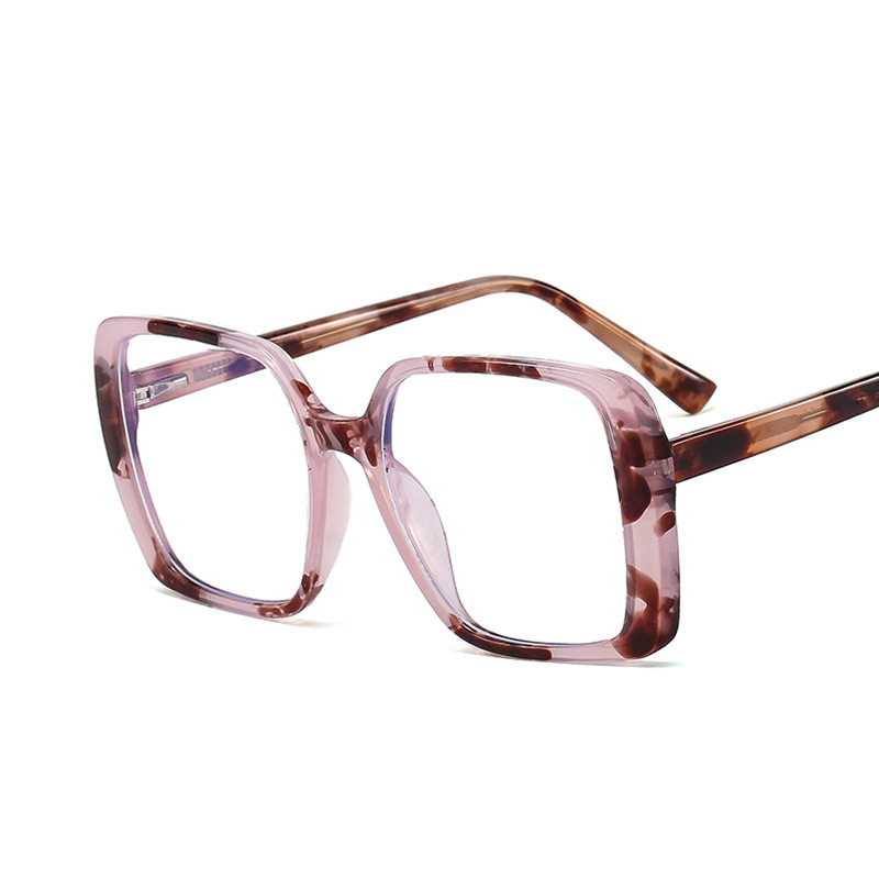 TR90 anti-blue light ferrule ins Internet-famous same style flat glasses square glasses frame women's retro matching myopia glasses frame