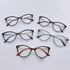 Fashion Tr Mixed Eyeglass Frame New Plain Lens Eyeglass Frame Lightweight Metal Frame Geometric Frame Direct from Manufacturer