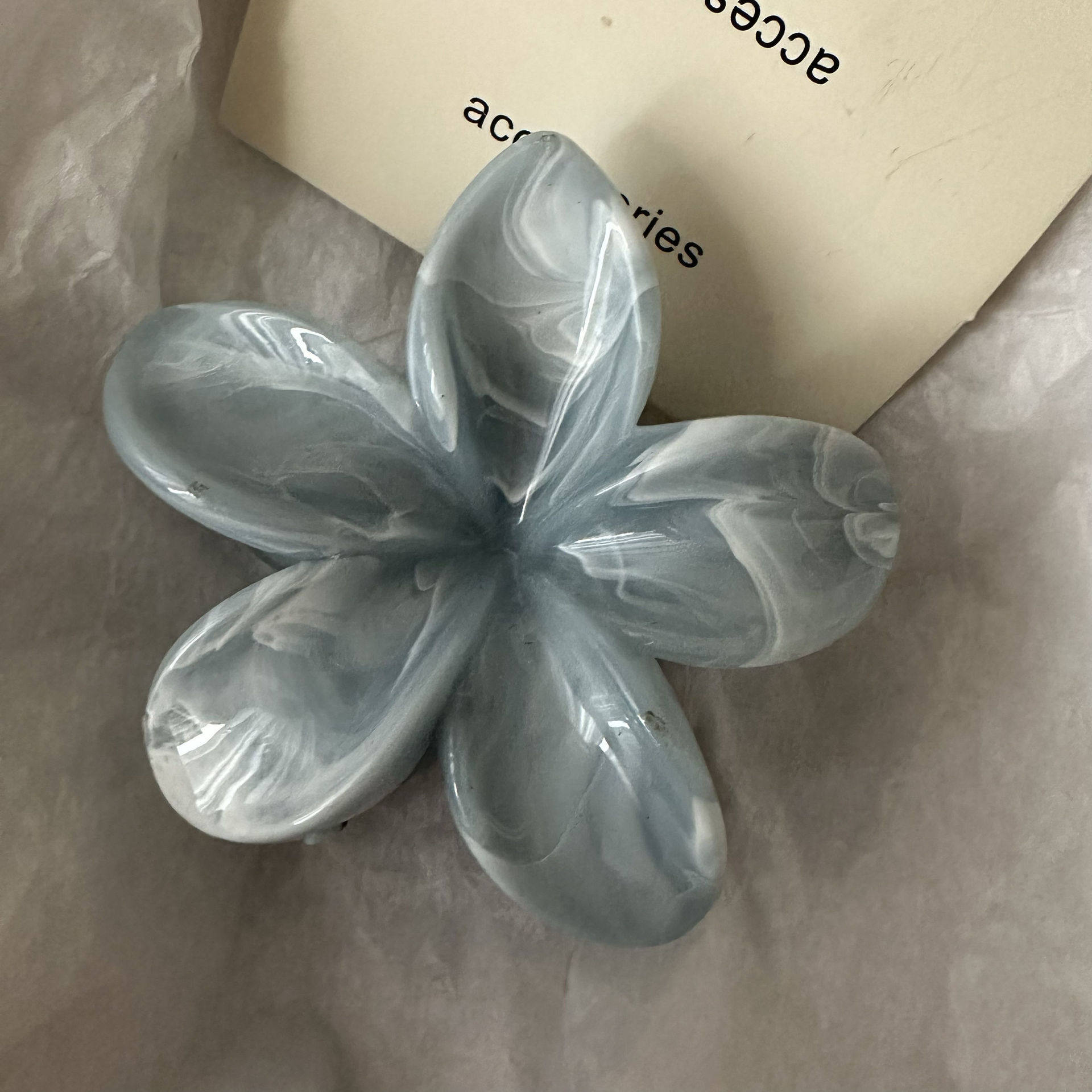 爆款小众高颜值波点鸡蛋花抓夹简约气质后脑勺半扎发夹子发抓发饰