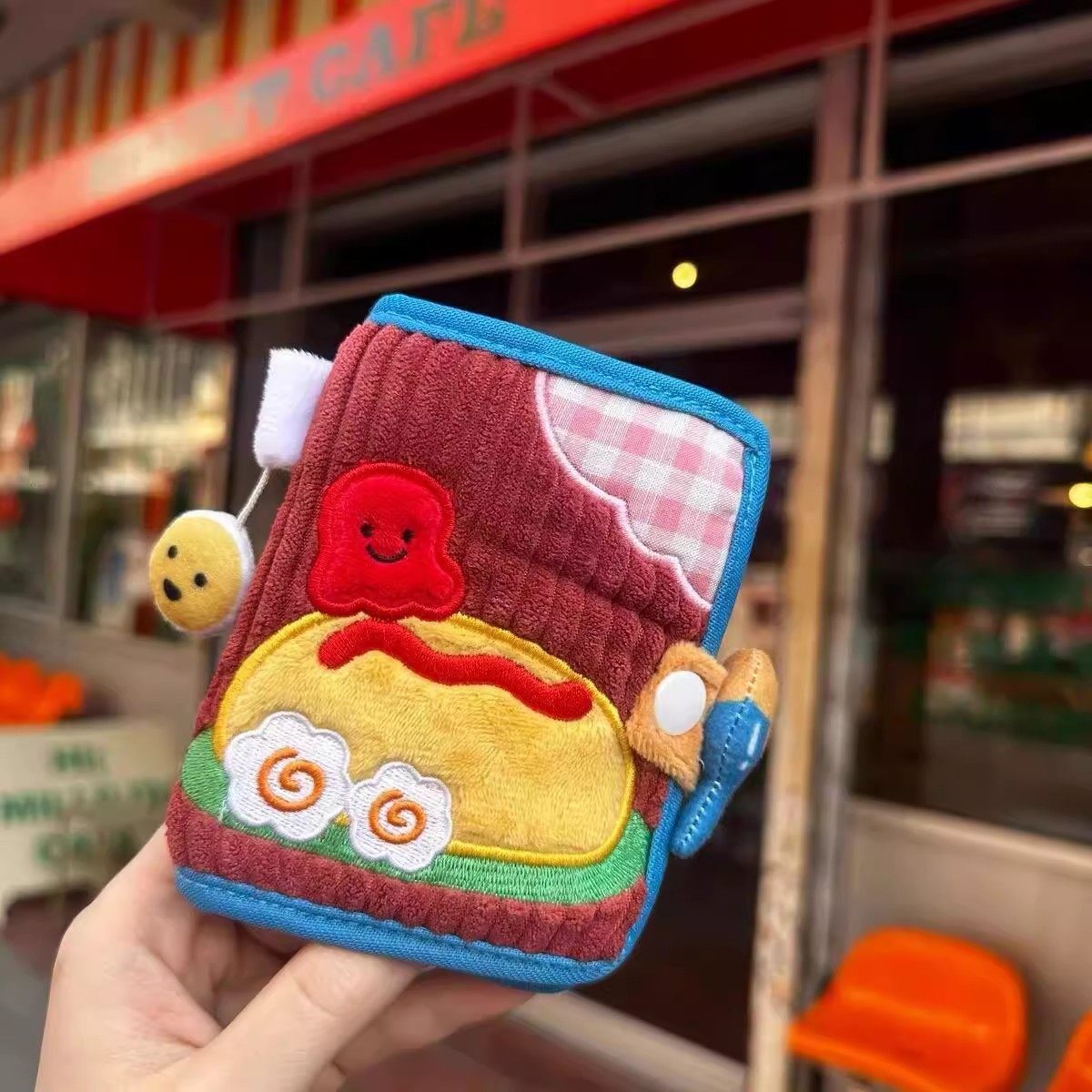 CHARHP & KEJNT Official genuine goods Cute Canvas Short Wallet Small Card Bag Coin Purse Cartoon Clutch