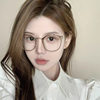 Cold Tea-Colored Prescription Glasses for Women, Available in Ultra-Light, Natural Look, Suitable for Round Faces, Trendy Korean-Style Frames