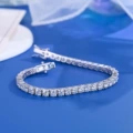 [3mm moissanite] s925 silver plated with platinum