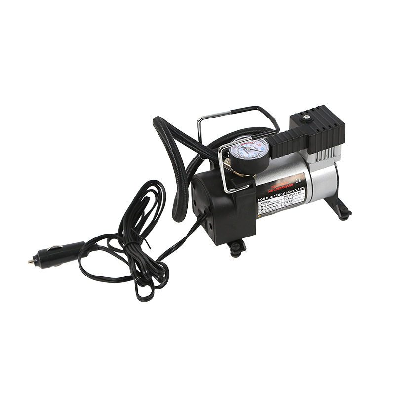 Car-Mounted Small Single-Cylinder Tire Inflator 12V Portable Metal Electric High-Pressure Rapid Inflation