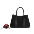 Black Leather with Black Fabric 30CM