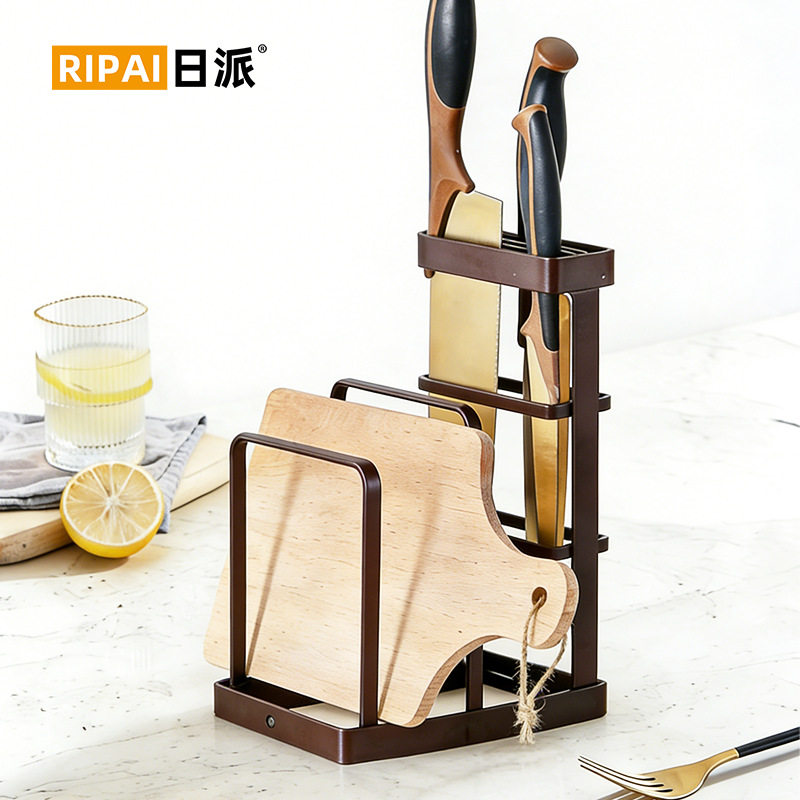 Japanese Knife Holder Wrought Iron Pot Lid Rack Kitchen Cutting Board Rack Pot Lid Rack Kitchen Knife Rack Chopping Board Rack Chopping Board Rack