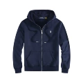 Iron zipper royal blue white label