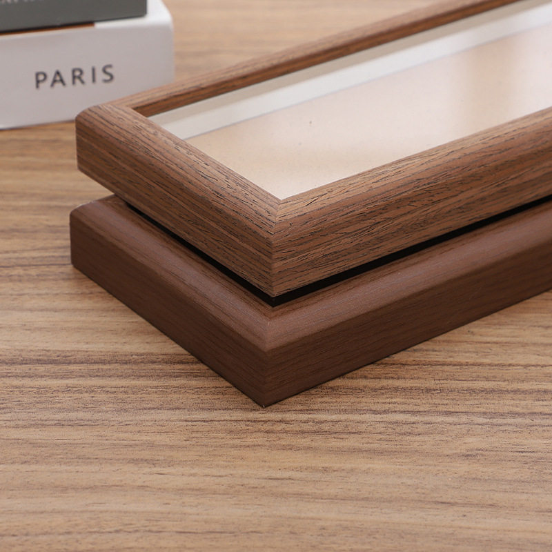 Photo Frame Solid Wood Table Wall Hanging Photo Painting and Calligraphy Mounting Frame Retro New Chinese Living Room Wooden Simple Table Pendulum