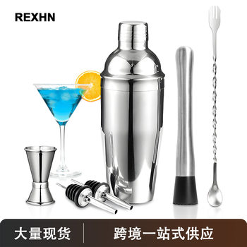 Hot-Selling Essential Cocktail Shaker Set for Bartending Stainless Steel Cocktail Tool Set