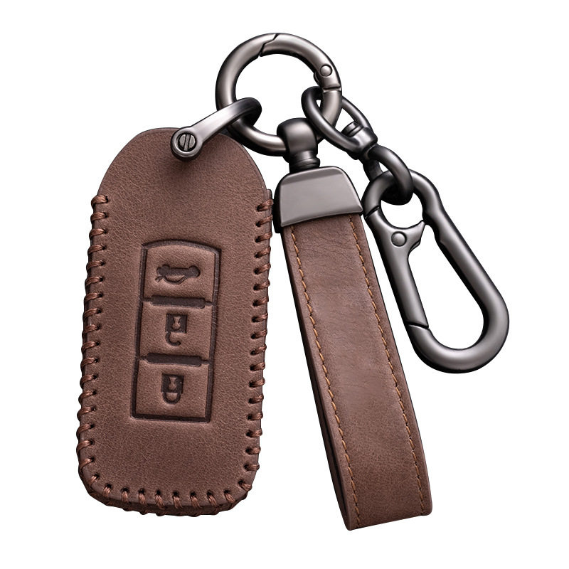 Suitable for Mitsubishi Key Cover, New Outlander Jinxuan Yige Asx Wingshen Pajero Car Leather Key Bag Buckle