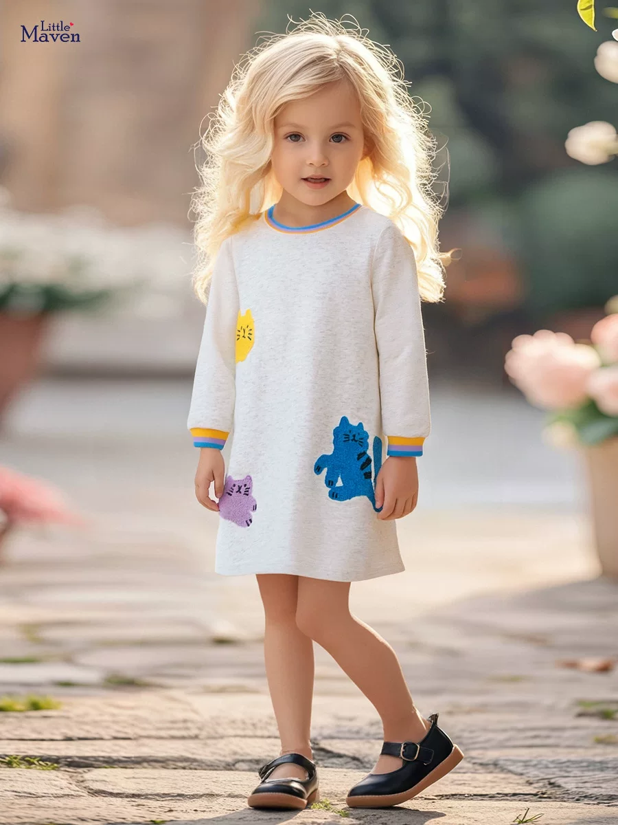 Girls' Long-Sleeve Dress Wholesale, Autumn Cute Kids' Dress