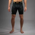 Black/gold tight shorts