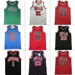 Spot Cross-border Basketball Suit 23#33# Pippen Rodman Retro Embroidered Sports Summer Jersey Training Jersey